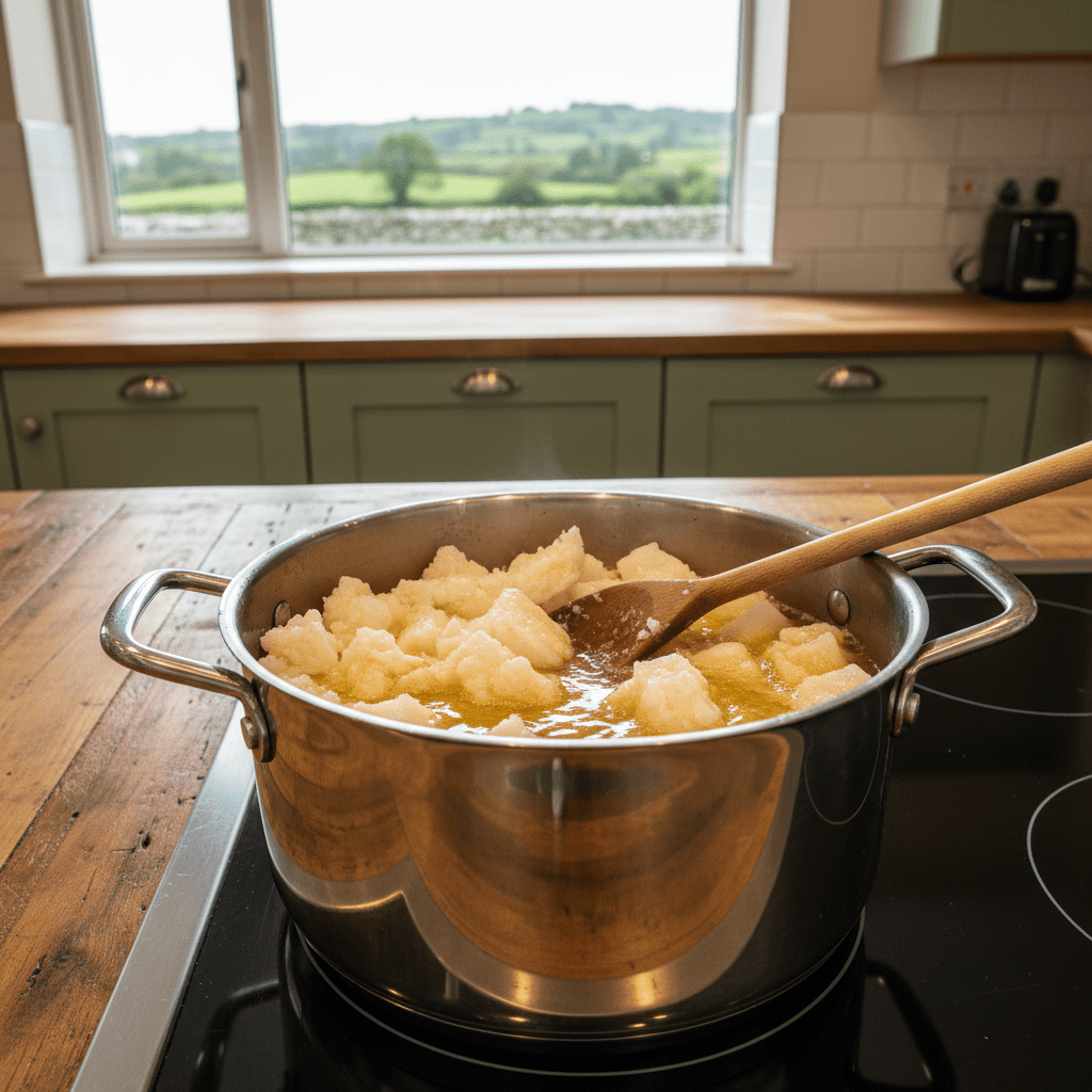 Beef tallow rendering process